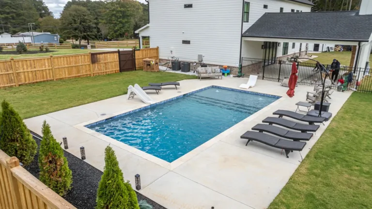 Swimming pool built by Bulldog Pool Builders