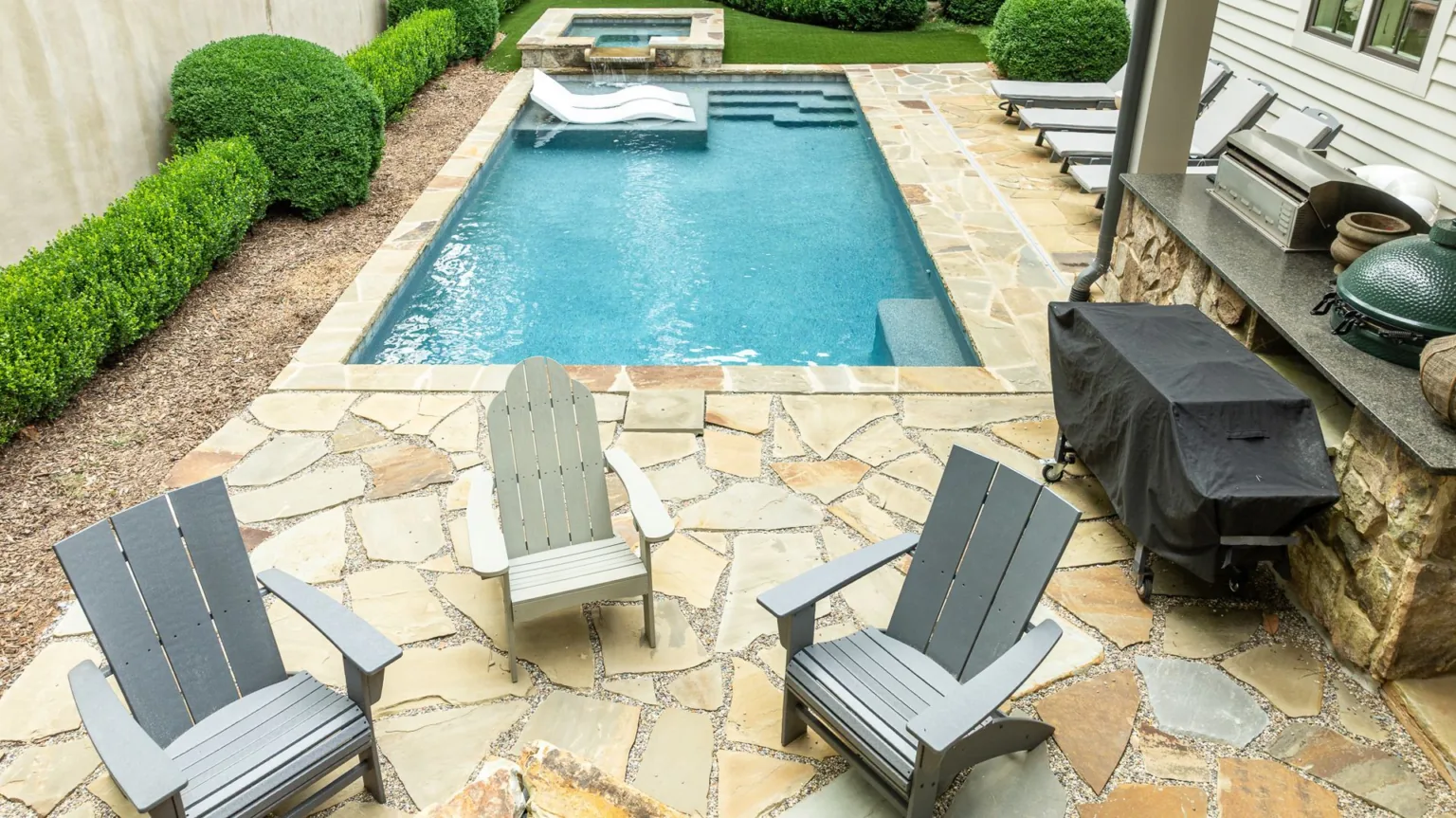 West Lake pool project by Bulldog Pool Builders
