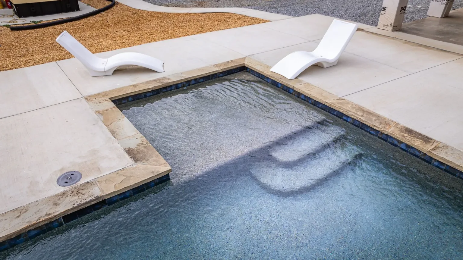 Pool Construction stage of a Bulldog pool project