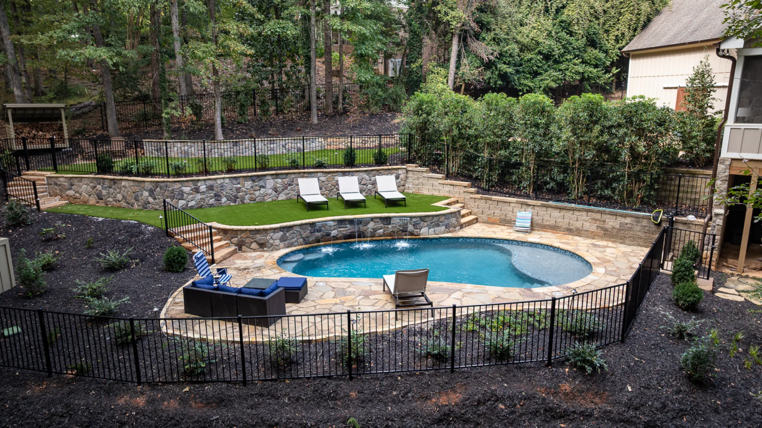 Fortson Rd pool project by Bulldog Pool Builders