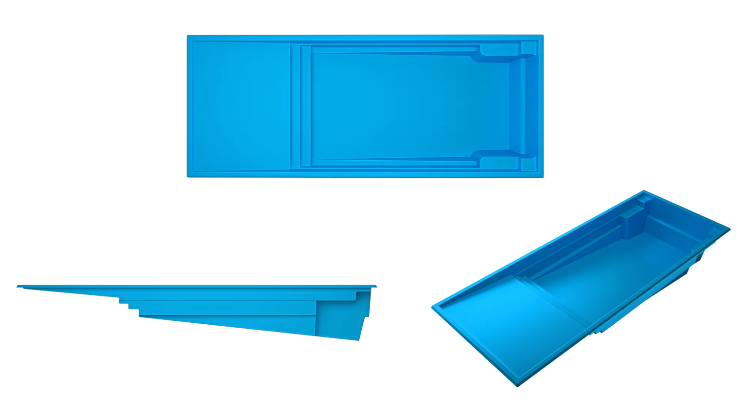 Beach Entry 16 fiberglass pool by Tallman Pools