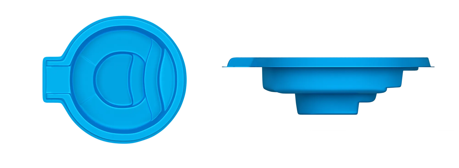 Round Spillover Spa fiberglass model by Tallman Pools